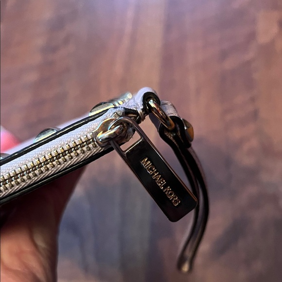 Like new Michael Kors Blush Wristlet Clutch with Stud Accents - Picture 9 of 16